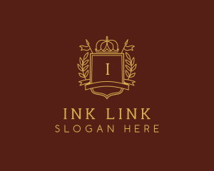 Elegant Crown Shield logo design