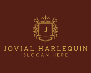 Elegant Crown Shield logo design