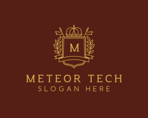 Elegant Crown Shield logo design