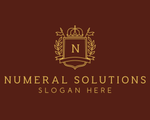 Elegant Crown Shield logo design