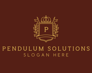 Elegant Crown Shield logo design