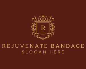 Elegant Crown Shield logo design