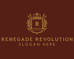 Elegant Crown Shield logo design