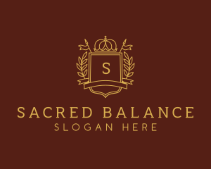 Elegant Crown Shield logo design