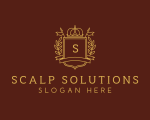 Elegant Crown Shield logo design