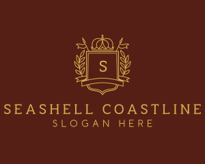 Elegant Crown Shield logo design