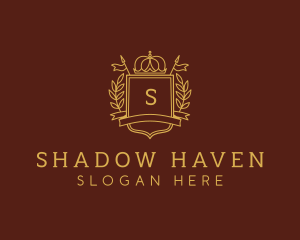 Elegant Crown Shield logo design