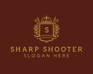 Elegant Crown Shield logo design