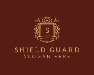 Elegant Crown Shield logo design