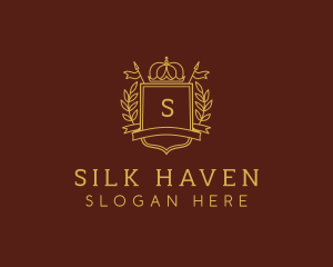 Elegant Crown Shield logo design