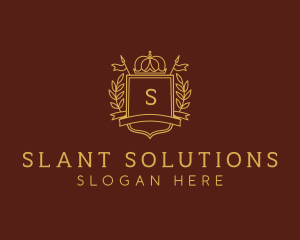 Elegant Crown Shield logo design