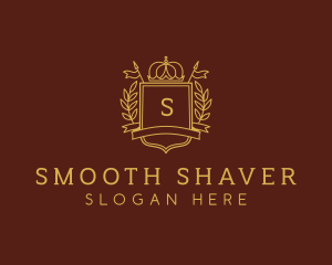 Elegant Crown Shield logo design