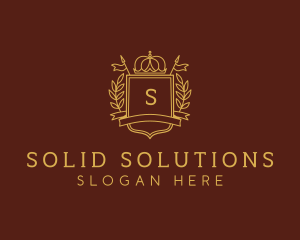 Elegant Crown Shield logo design