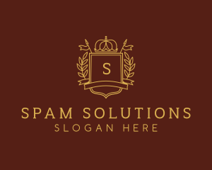 Elegant Crown Shield logo design