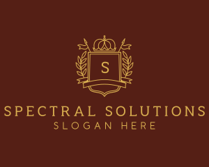 Elegant Crown Shield logo design