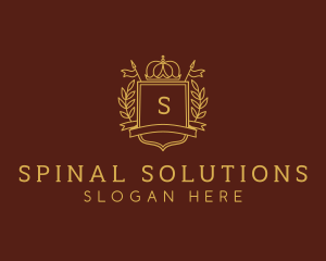 Elegant Crown Shield logo design