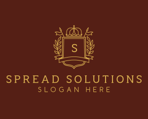 Elegant Crown Shield logo design