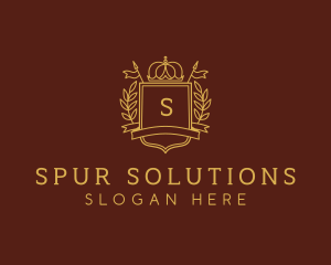 Elegant Crown Shield logo design