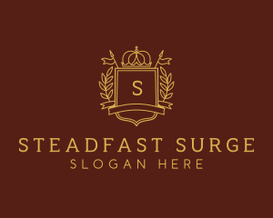 Elegant Crown Shield logo design