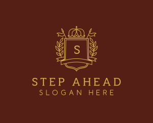 Elegant Crown Shield logo design