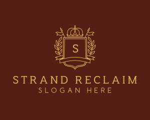 Elegant Crown Shield logo design