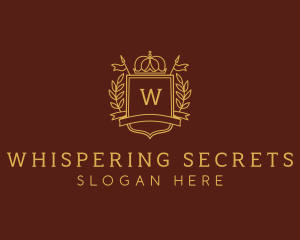 Elegant Crown Shield logo design