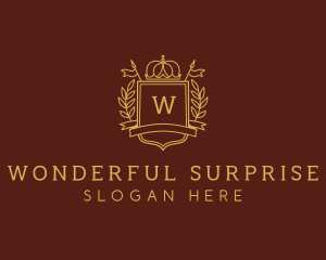 Elegant Crown Shield logo design