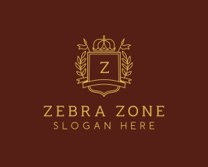 Elegant Crown Shield logo design