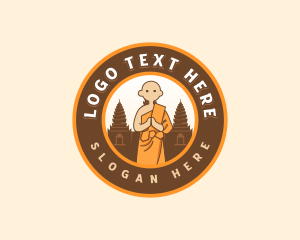 Monk Buddhist Temple Logo