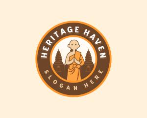 Monk Buddhist Temple logo design