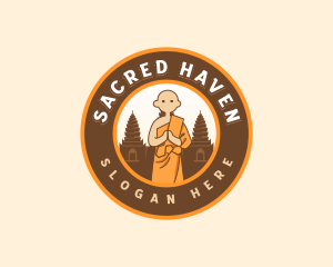 Monk Buddhist Temple logo design