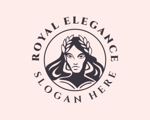 Queen Lady Headpiece logo design