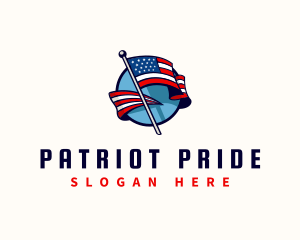 Patriotic Country Flag logo design