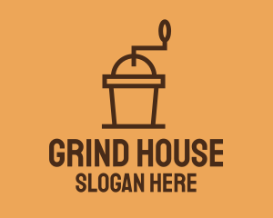 Minimalist Coffee Grinder  logo design