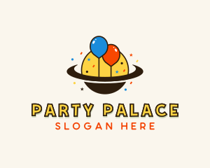 Planet Balloon Party logo design