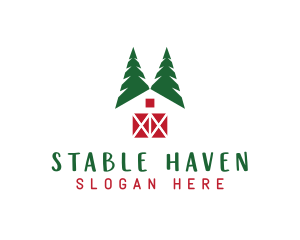 Pine Tree Barn logo design