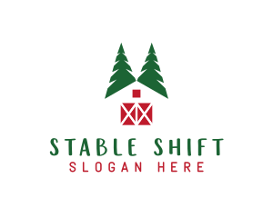 Pine Tree Barn logo design