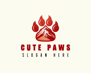 Wild Bear Paw logo design