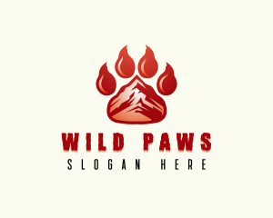 Wild Bear Paw logo design