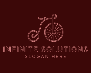 Minimalist Penny Farthing Bike Logo