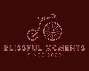 Minimalist Penny Farthing Bike logo