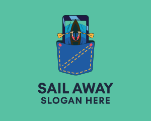 Sail Travel App logo design