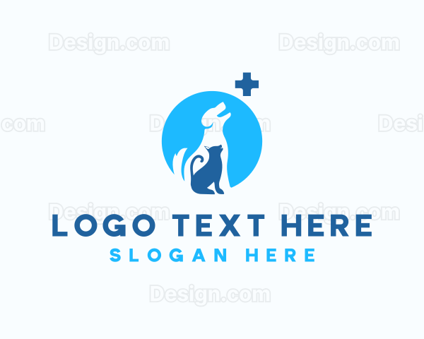 Dog Cat Veterinary Logo