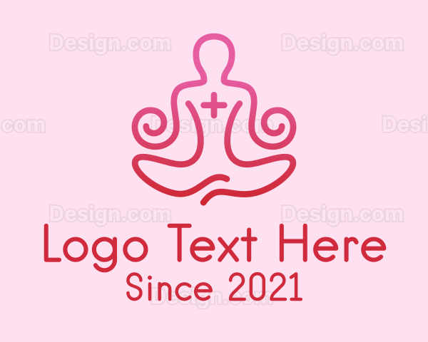 Yoga Meditation Wellness Logo