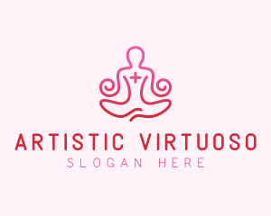 Yoga Meditation Wellness logo design