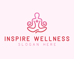 Yoga Meditation Wellness logo design