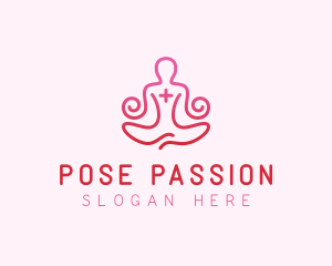 Yoga Meditation Wellness logo design