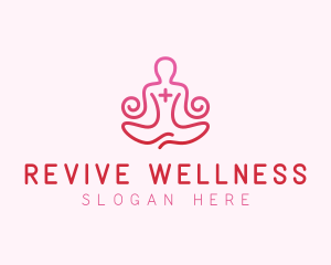 Yoga Meditation Wellness logo design