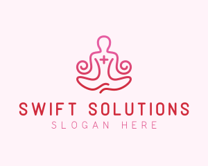 Yoga Meditation Wellness logo design