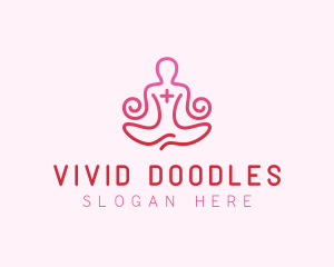 Yoga Meditation Wellness logo design